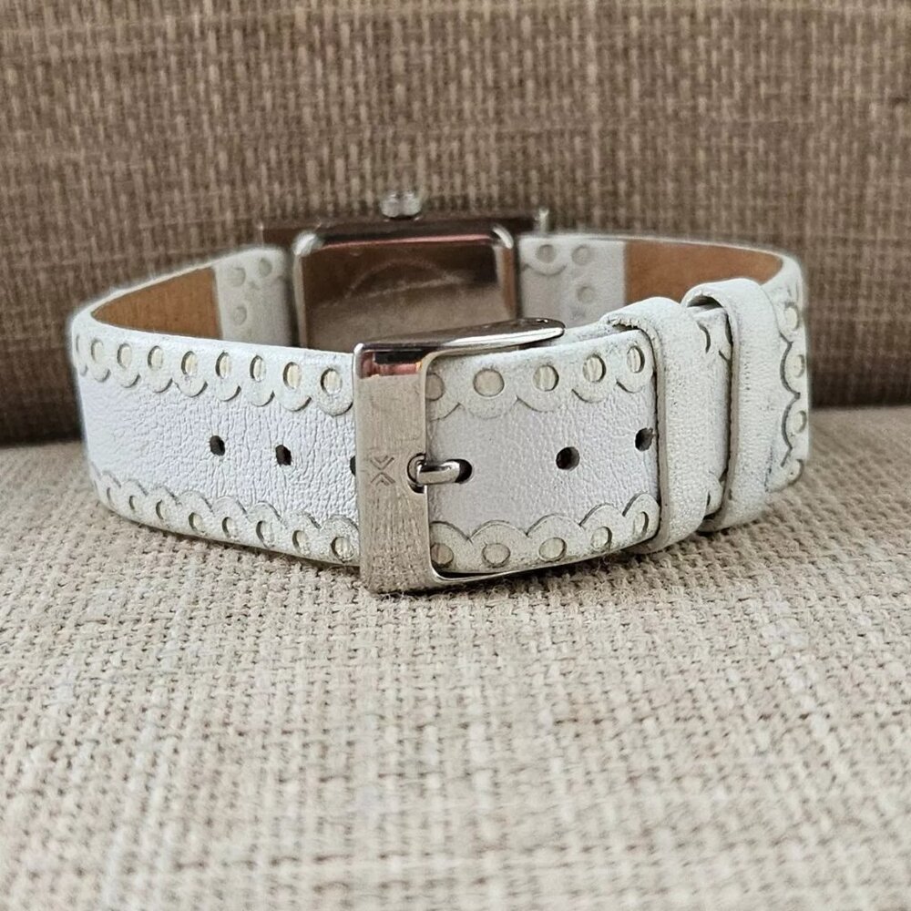 Skagen Denmark Ladies Wristwatch Quartz Analog White Leather Strap Watch - Picture 5 of 11